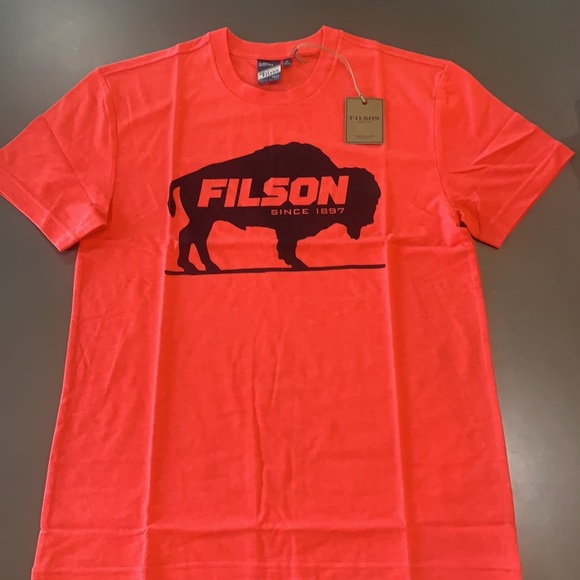 C.C. Filson Buckshot T-Shirt , NEW Cardinal Red - Picture 2 of 5